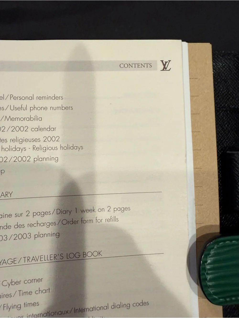 Louis Vuitton Green Epi Leather Agenda PM Planner Cover Vintage 2002-2003 COA